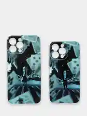 Серый металлик чехол iPhone 13 mini, 13, 13 Pro, 13 Pro Max силиконовый с рисунком