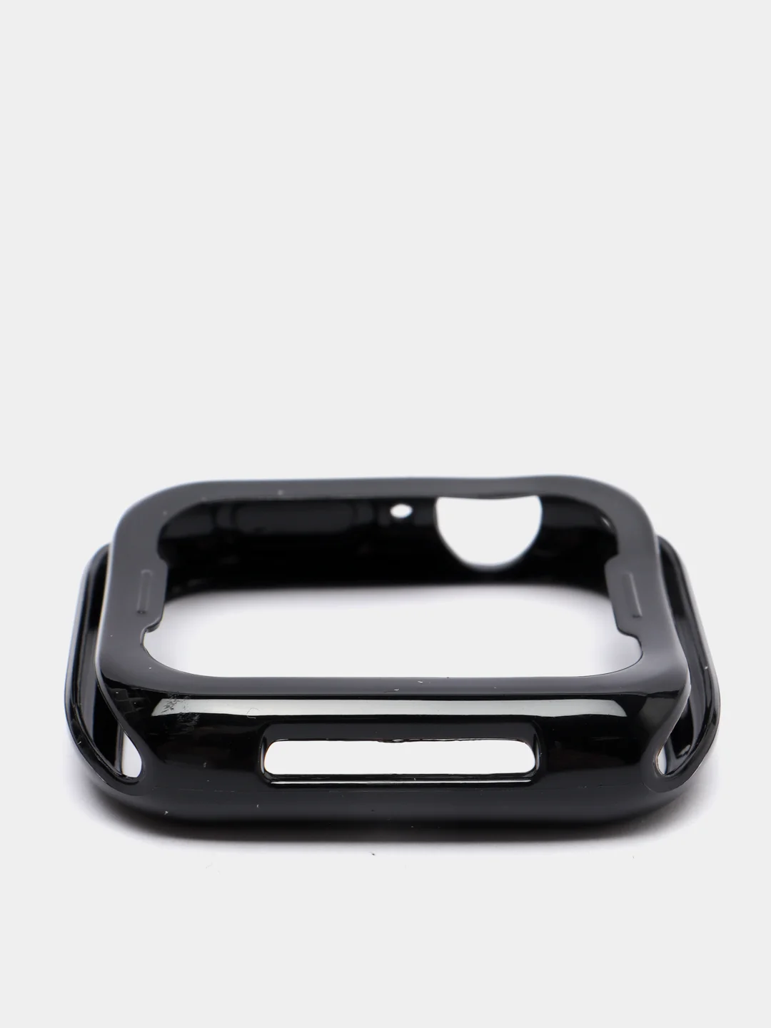 Черный чехол для Apple Watch 38/ 40/ 41/ 42/ 44/ 45 mm, силиконовый