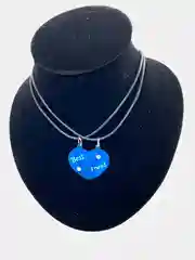 Индиго колье для пар/  колье для друзей / Парное колье/ Цепочка для пар/ Для влюбленных