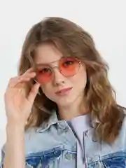 Розовый круглые солнцезащитные очки Mirsee