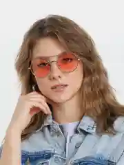 Розовый круглые солнцезащитные очки Mirsee