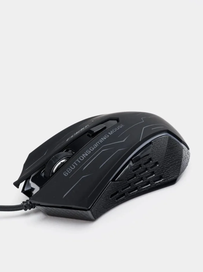 Бесшумная проводная игровая компьютерная мышь Forka 6D с RGB подсветкой, 6 кнопок,3200 dpi