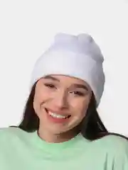Белый шапка бини