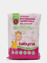 Пеленки впитывающие одноразовые Babymil "Эконом", 60 х 40 см, 5 штук