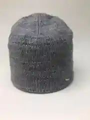 Серый шапка вязаная СИЯНИЕ женская, бини двойная без подклада, лопатка зима, демисезон