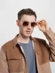 Коричневый круглые солнцезащитные очки Mirsee
