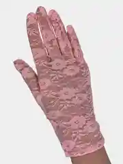Розовый перчатки гипюр