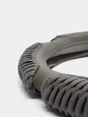 Оплетка на руль (чехол на руль) SKYWAY Sponge ribby 6 подушечек M Серая экокожа S01102222