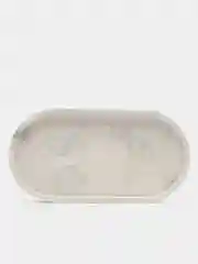 Серый подставка/подсвечник/поднос из гипса 18*9,5*1,6 см