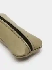Зелёный хаки ключница из натуральной кожи