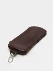 Коричневый ключница из натуральной кожи