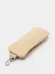 Бежевый ключница из натуральной кожи