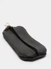 Серый ключница из натуральной кожи