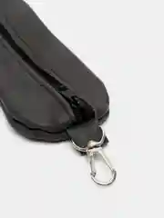Серый ключница из натуральной кожи