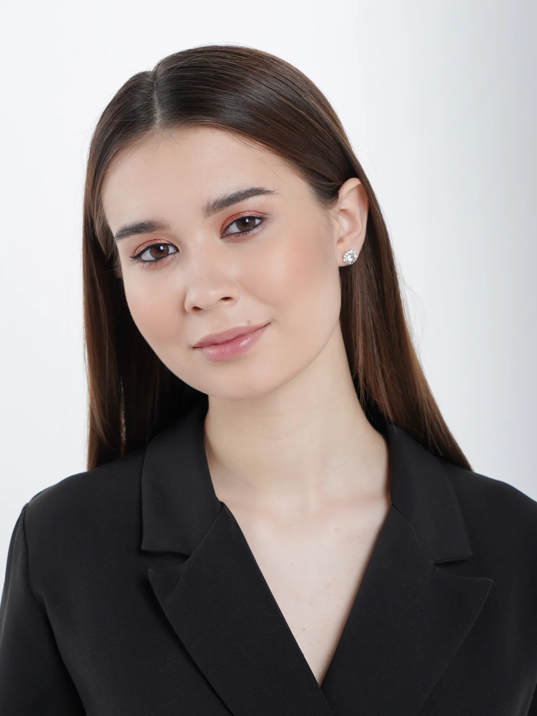 Серьги гвоздики с фианитом