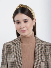 Кожаный ободок для волос с узлом