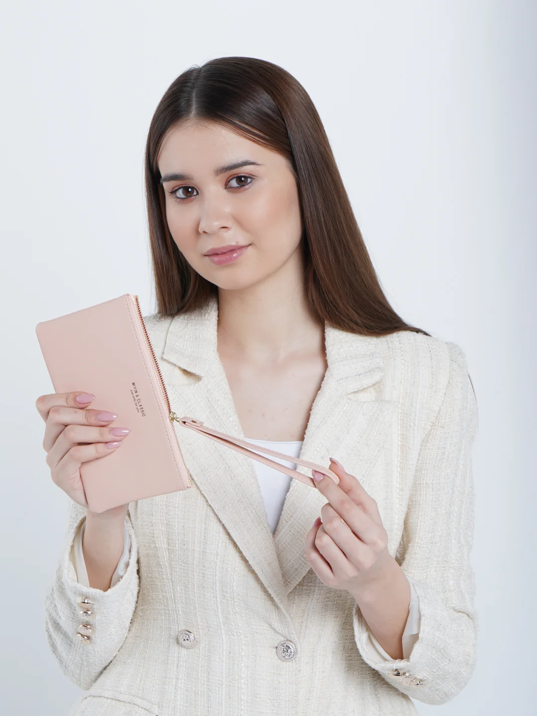 Пудровый кошелек женский Miyin & Classic на молнии из экокожи, 6 цветов