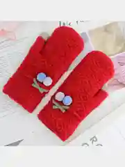 Красный варежки зимние женские