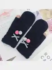 Черный варежки зимние женские