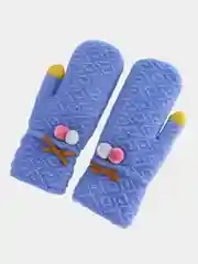 Голубой варежки зимние женские