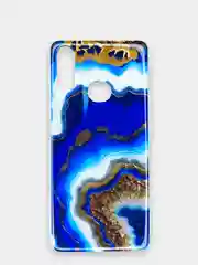 Золотой чехол Samsung Galaxy A10s, Самсунг Галакси А10с силиконовый с мраморным рисунком