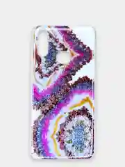 Коралловый меланж чехол Samsung Galaxy A10s, Самсунг Галакси А10с силиконовый с мраморным рисунком