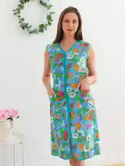Халат женский укороченный из бязи, 100% хлопок