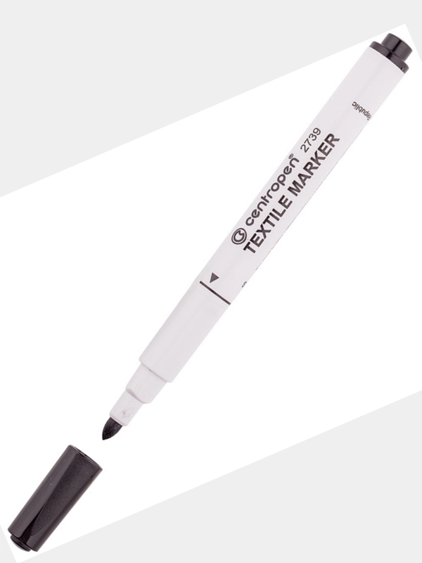 Маркер для ткани Centropen "Textile Marker 2739" черный, 1,8 мм, картон, европодвес