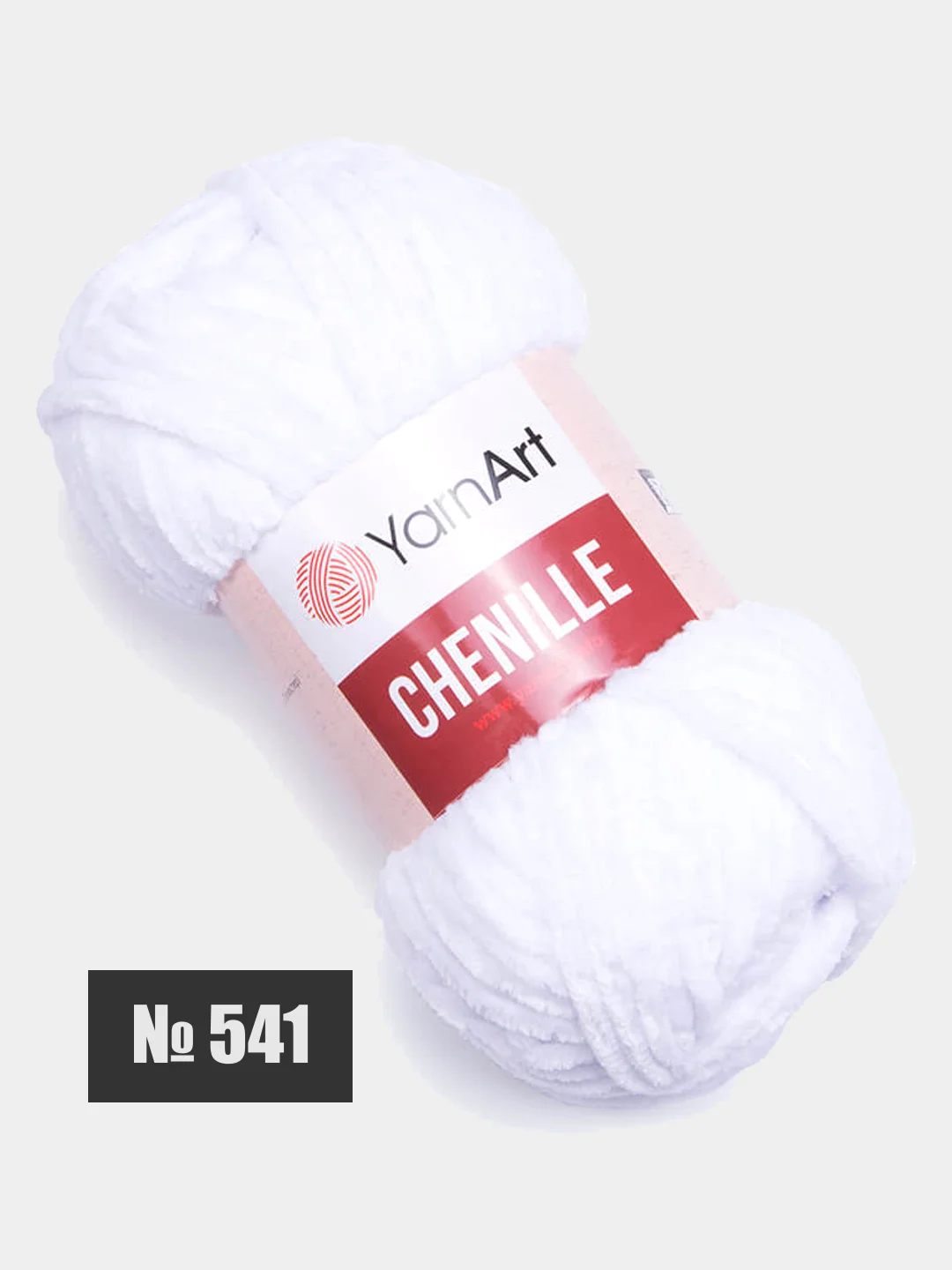 Белый пряжа плюшевая YarnArt Chenille