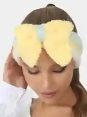 Желтый beauty4life Повязка для волос, женская, косметическая "Ушки"