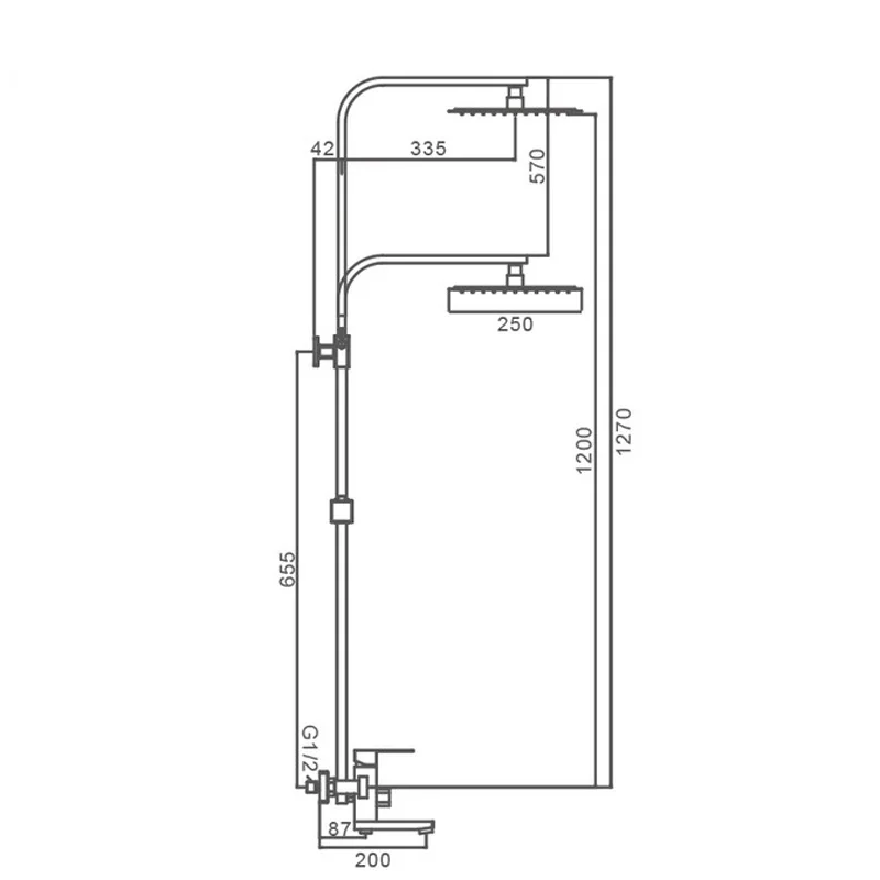 Душевая система FRAP F24802 из нержавеющей стали