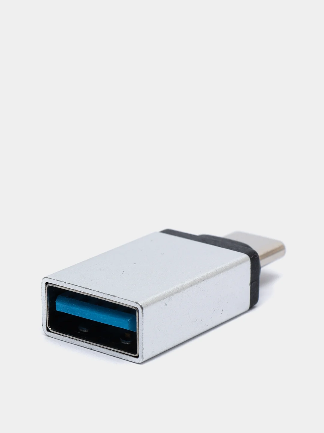 Серебряный переходник отг OTG с Type-C на USB