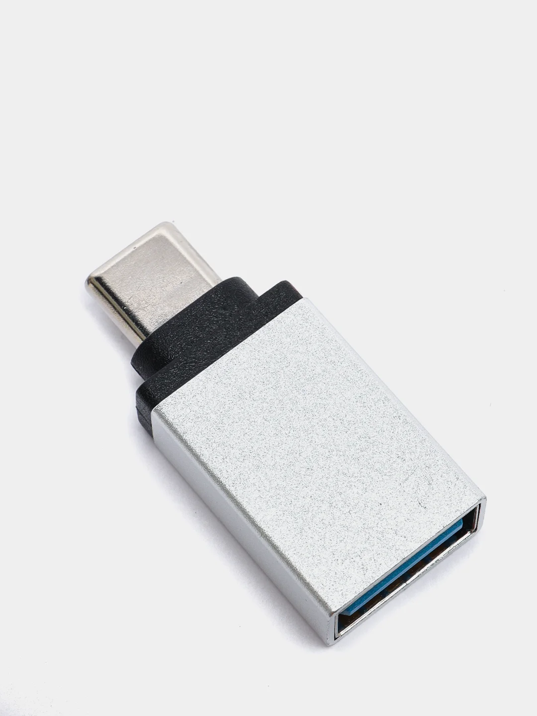Серебряный переходник отг OTG с Type-C на USB
