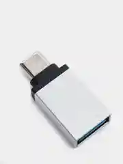 Серебряный переходник отг OTG с Type-C на USB