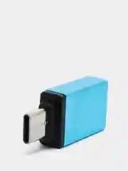 Голубой переходник отг OTG с Type-C на USB