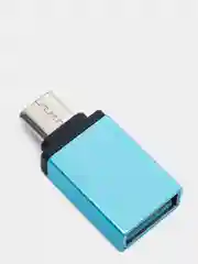 Голубой переходник отг OTG с Type-C на USB