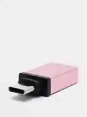 Розовый переходник отг OTG с Type-C на USB