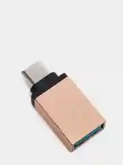 Золотой переходник отг OTG с Type-C на USB