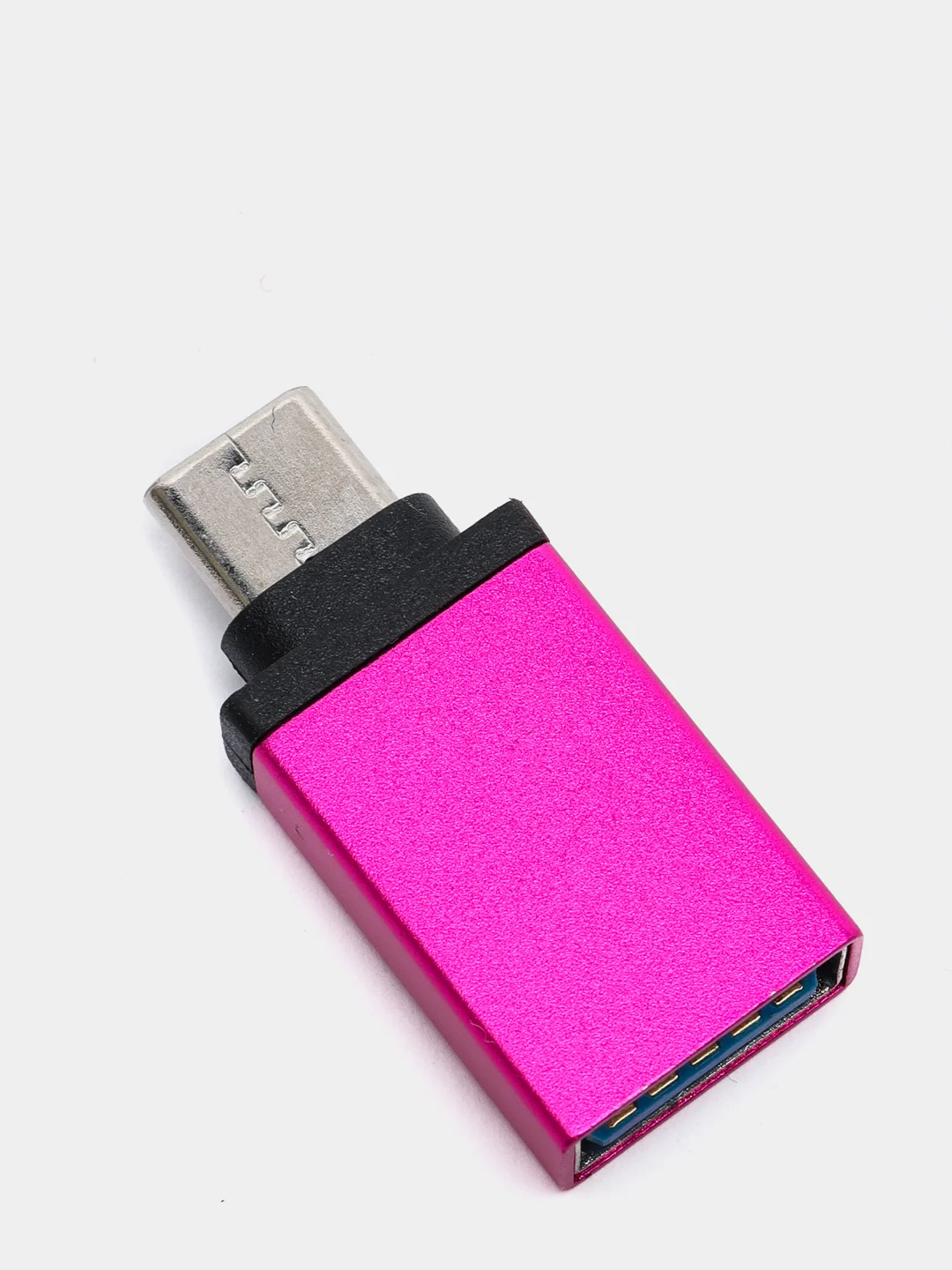 Фуксия переходник отг OTG с Type-C на USB