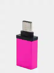 Фуксия переходник отг OTG с Type-C на USB