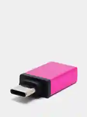 Фуксия переходник отг OTG с Type-C на USB