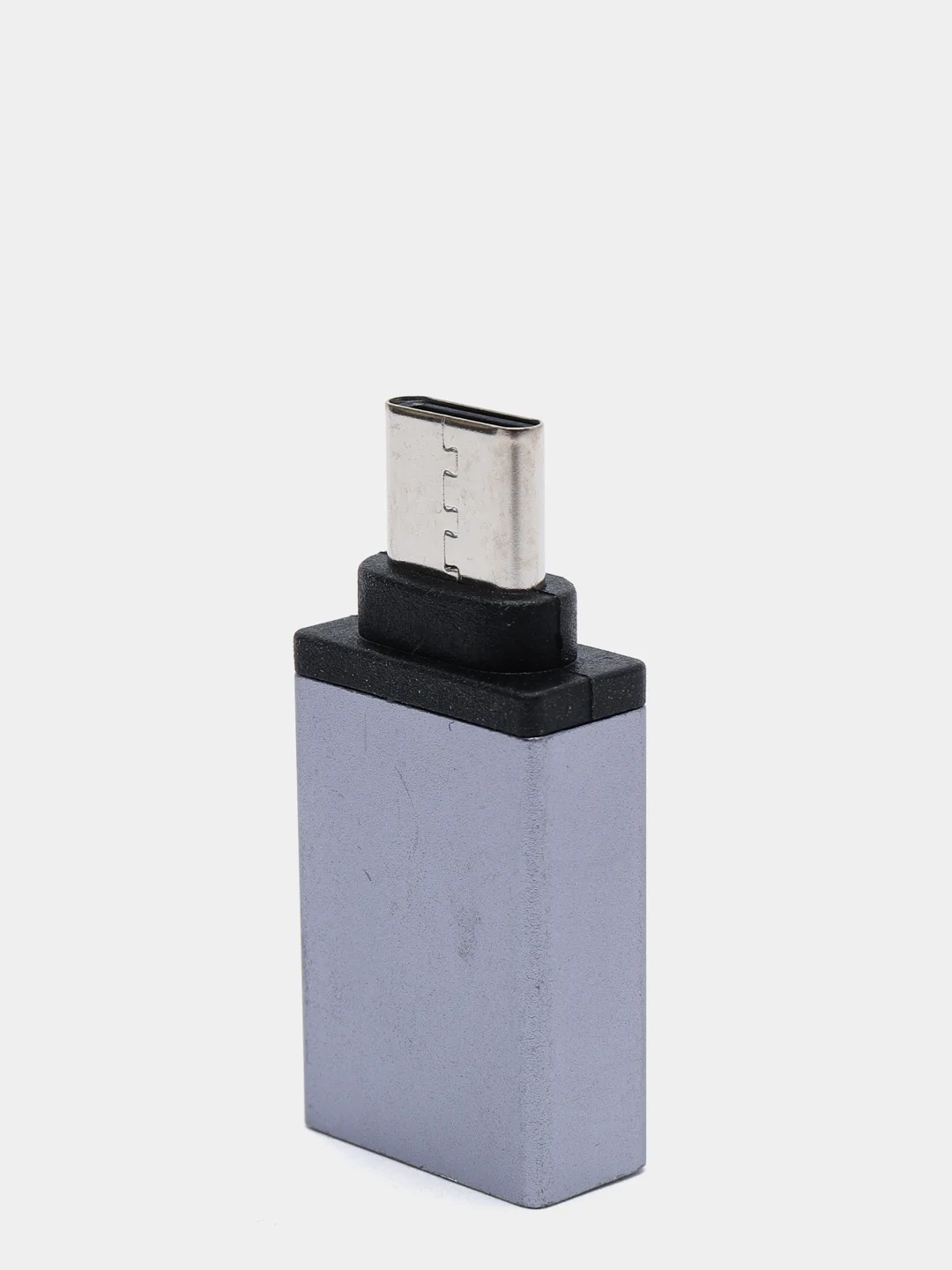 Серый переходник отг OTG с Type-C на USB