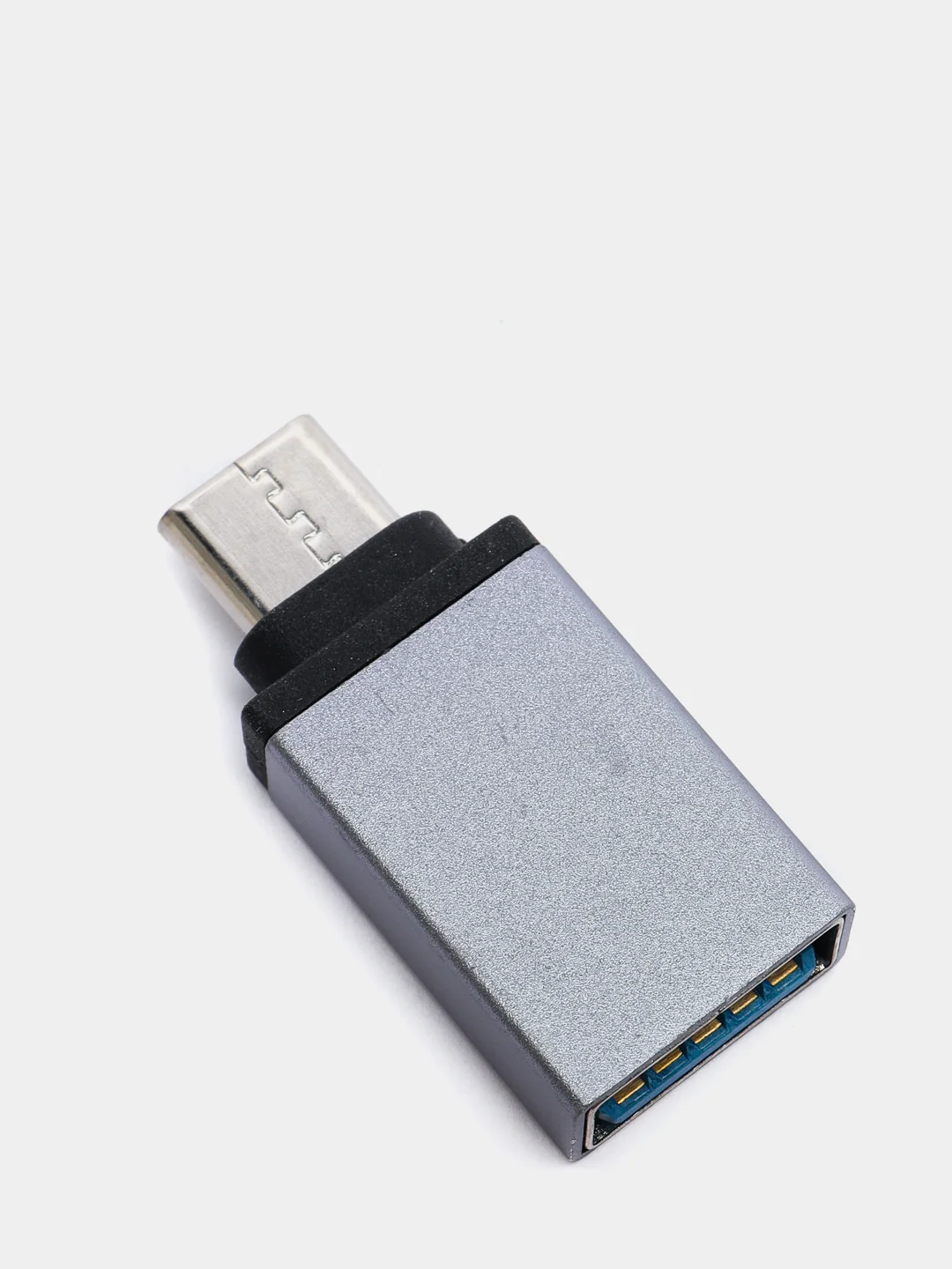 Серый переходник отг OTG с Type-C на USB