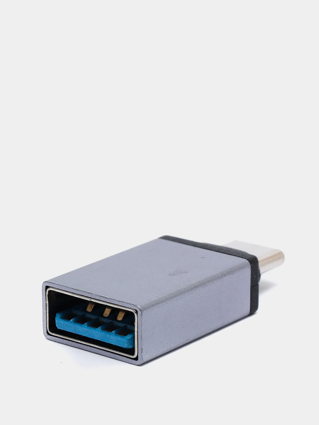 Серый переходник отг OTG с Type-C на USB
