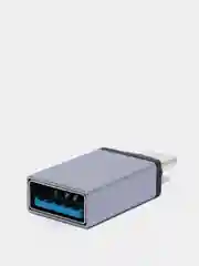 Серый переходник отг OTG с Type-C на USB