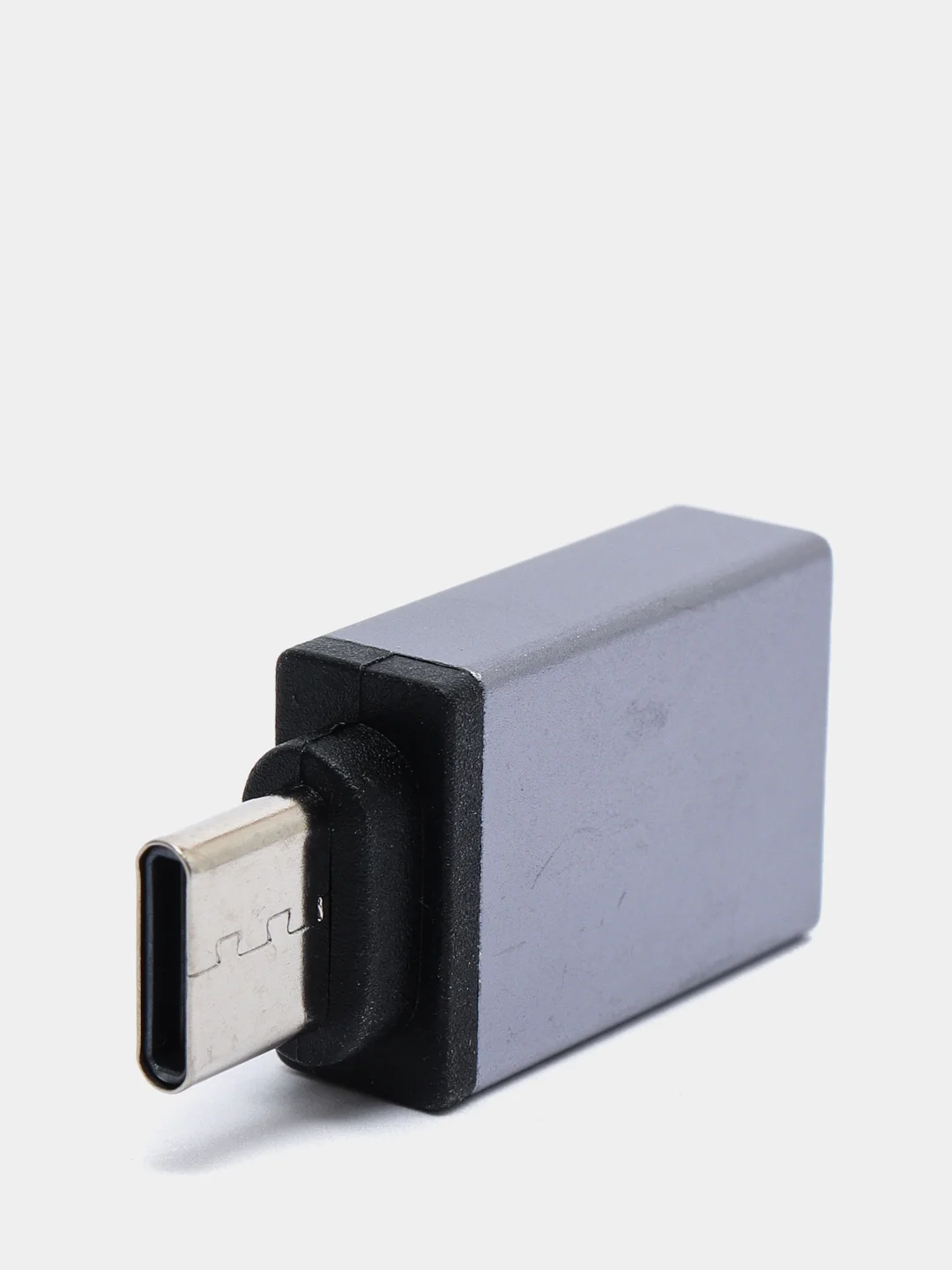 Серый переходник отг OTG с Type-C на USB