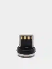 Небесно-голубой кабель магнитный светящийся, коннекторы Lightning, Type-C, Micro-USB