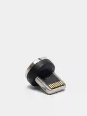 Небесно-голубой кабель магнитный светящийся, коннекторы Lightning, Type-C, Micro-USB