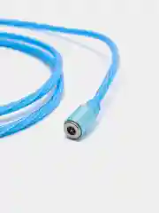 Синий кабель магнитный светящийся, коннекторы Lightning, Type-C, Micro-USB