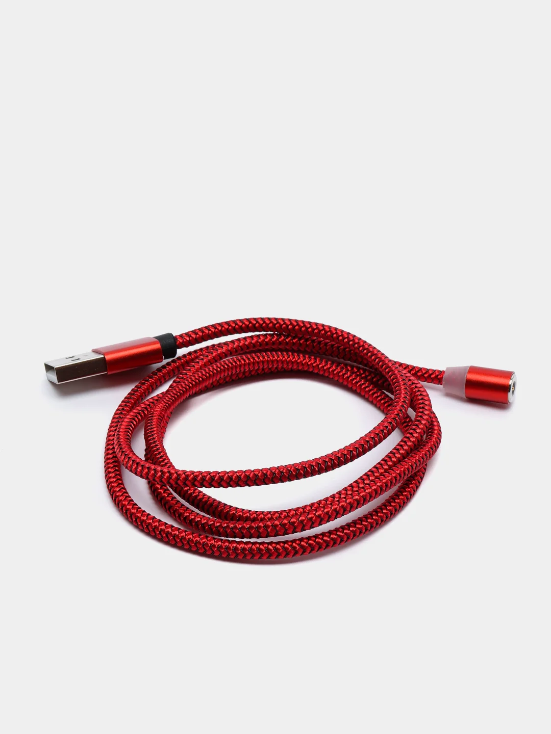 Красный кабель магнитный для зарядки телефона Apple Lightning, Type-C, Micro-USB